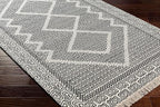 Mark&Day Wool Rugs, 4x6 Nishnabotny Cottage Dark Gray Area Rug, Grey Beige Carpet for Living Room, Bedroom or Kitchen (3'6" x 5'6")
