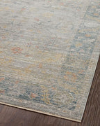 Loloi Magnolia Home by Joanna Gaines Millie Collection MIE-04 Slate/Multi 7'-10" x 7'-10", .25" Pile Height, Round Area Rug
