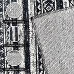 RUGSURE Washable Area Rugs 5' x 7' - 1/6 Thick - Moroccan-Inspired -Stain & Water Resistant Non-Slip - Resistant Rug for Living Room, Bedroom, Nursery, Pet & Child Friendly (Black)