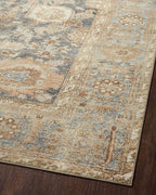 Loloi Margot Collection MAT-03 Ocean/Spice 2'-0" x 5'-0" Accent Rug feat. CloudPile, No-Shed Easy Clean Large Patterned Area Rug for Living Room, Bedroom, Dining Area