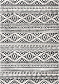SAFAVIEH Area Rug 4x6 - Tulum Collection - Ivory & Black, Moroccan Boho Tribal Design, Non-Shedding & Easy to Clean, Ideal for Living Room, Bedroom, Dining Space (TUL272B)