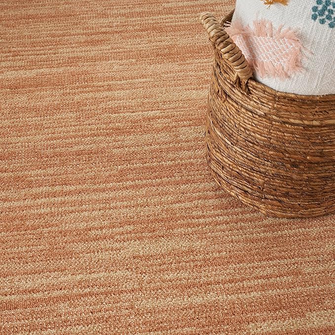 Nourison Home Nourison Essentials Rust 4' x Round Area Rug - Easy Clean, Non Shedding, Bed Room, Living Room, Dining Room, Kitchen (4' x Round)