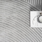 Abani Grey Area Rug for Living Room, Bedroom - Zen Reiki Pattern- 4 x 6 -Durable & Easy to Clean