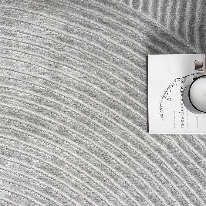 Abani Grey Area Rug for Living Room, Bedroom - Zen Reiki Pattern- 2 x 3 -Durable & Easy to Clean