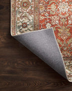 Loloi Layla Collection LAY-05 Ocean/Multi 7'-6" x 9'-6" .13" Thick Area Rug, Soft, Durable, Vintage Inspired, Distressed, Low Pile, Non-Shedding, Easy Clean, Printed, Living Room Rug
