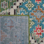SAFAVIEH Madison Collection Accent Rug - 3' x 5', Green & Beige, Boho Diamond Distressed Design, Non-Shedding & Easy Care, Ideal for High Traffic Areas in Entryway, Living Room, Bedroom (MAD418Y)