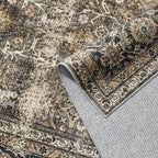 Brown Runner Rug 2x12 Vintage Area Carpet Hallway Long Indoor Kitchen Washable Living Room Low Pile Traditional Distressed Retro Accent Throw Rug Non Slip Laundry Bathroom Office Dining Room