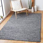 SAFAVIEH Area Rug 5x8 - Natura Collection - Dark Grey, Handmade Wool Blend, Textured Design, Ideal for Living Room, Bedroom, Dining Space (NAT620H)