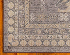 Unique Loom Taftan Collection Border Geometric Tribal Inspired Design Area Rug (8' 0 x 8' 0 Square, Brown/ Tan)