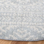 SAFAVIEH Tulum Collection Area Rug - 12' Round, Light Grey & Ivory, Moroccan Boho Tribal Design, Non-Shedding & Easy to Clean, Ideal for Living Room, Bedroom, Dining Space (TUL272F)