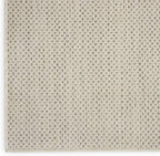 Nourison Home Courtyard Ivory Silver 9' x 12' Area Rug - Easy Clean, Non Shedding, Bed Room, Living Room, Dining Room, Kitchen (9' x 12')