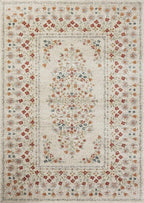 Loloi Rifle Paper Co. Laurel Collection LAU-02 Linen 5'-3" x 7'-8" Area Rug