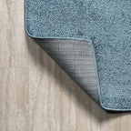 JONATHAN Y Haze Solid Low-Pile Turquoise 7x7 Square Indoor Area Rug, Coastal,Bohemian,Minimalist,Classic, Easy-Cleaning for Living Room,Bedroom,Kitchen,Pet Friendly,Non-Shedding (SEU100H-7SQ)