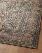 Loloi Amber Lewis Morgan Collection MOG-03 Denim/Multi 11'-6" x 14'-6" 38" Thick Area Rug feat. CloudPile, Neutral, Room Décor, Vintage Inspired, Livingroom, Bedroom, Dining Area