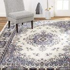 Home Dynamix Premium Sakarya Traditional Medallion Border Area Rug, Porcelain, 7'8"x10'7" Rectangle