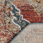 Unique Loom Isabella Collection Area Rug - Rossellini (5' 1" Octagon, Rust Red/ Beige)