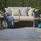 Nourison Home Nourison Essentials Blue Grey 3' x 5' Area Rug - Easy Clean, Non Shedding, Bed Room, Living Room, Dining Room, Kitchen (3' x 5')