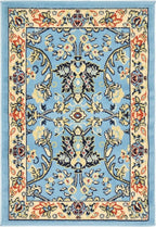 Unique Loom Sialk Hill Collection Area Rug - Washington (2' 2" x 3' 1" Rectangle Light Blue/Navy Blue)