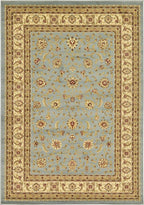 Unique Loom Voyage Collection Traditional Oriental Classic Intricate Design Area Rug (7' 0 x 10' 0 Rectangular, Light Blue/Gold)