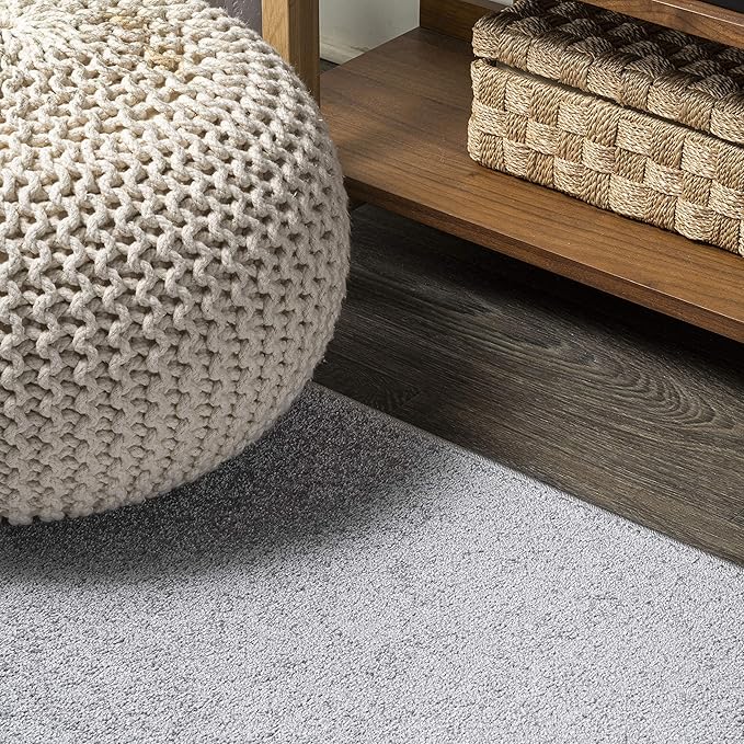 JONATHAN Y Haze Solid Low-Pile Light Gray Runner Rug 2x14, Coastal,Bohemian,Minimalist,Classic, Easy-Cleaning for Living Room,Bedroom,Kitchen,Pet Friendly,Non-Shedding (SEU100K-214)
