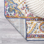 JONATHAN Y Boho Vintage Fuchsia/White Indoor Area Rug, 3x5, Bohemian Flair Medallion, Floral Easy-Cleaning High Traffic for Living Room, Bedroom, Kitchen, Pet-Friendly, Non-Shedding (BMF106C-3)