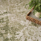 Nourison Home Astra Machine Washable Ivory Green 9' x 12' Area Rug - Easy Clean, Non Shedding, Bed Room, Living Room, Dining Room, Kitchen (9' x 12')