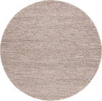 SAFAVIEH Natura Collection Area Rug - 8' Round, Brown, Handmade Wool Blend, Textured Design, Ideal for Living Room, Bedroom, Dining Space (NAT620T)