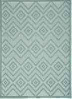 Nourison Home Versatile Aqua Teal 5' x 7' Area Rug - Easy Clean, Non Shedding, Bed Room, Living Room, Dining Room, Kitchen (5' x 7')