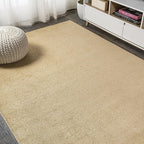 Eyely UES100B-9 Supersoft Haze Solid Low-Pile Indoor Area Rug Casual;Contemporary;Solid;Traditional, Bedroom, Kitchen, Living Room, Easy-Cleaning, Non-Shedding, 9 X 12, Mustard