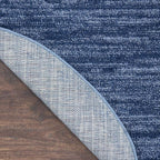 Nourison Home Nourison Essentials Navy Blue 8' x Round Area Rug - Easy Clean, Non Shedding, Bed Room, Living Room, Dining Room, Kitchen (8' x Round)