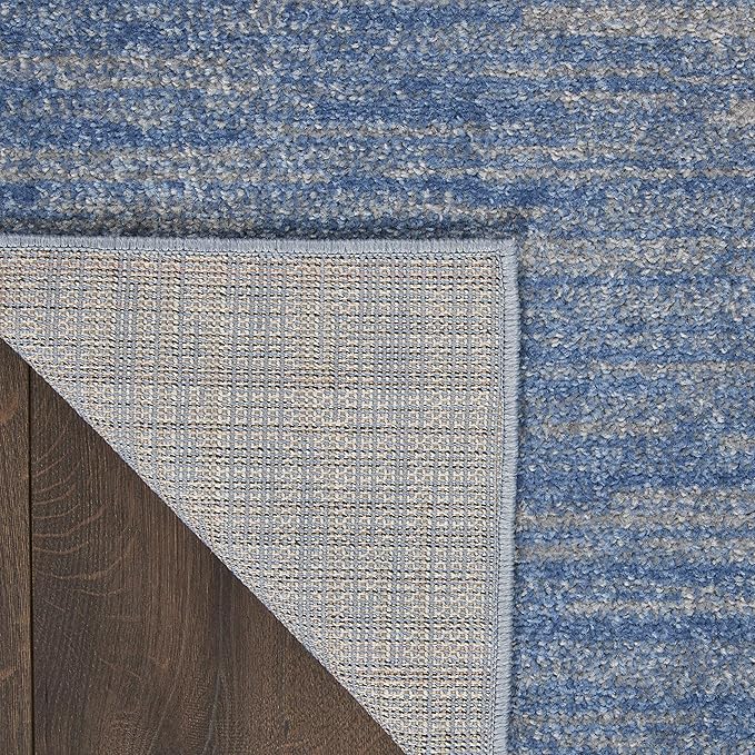 Nourison Home Nourison Essentials Blue Grey 3' x 5' Area Rug - Easy Clean, Non Shedding, Bed Room, Living Room, Dining Room, Kitchen (3' x 5')