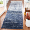SAFAVIEH Adirondack Collection Runner Rug - 2'6" x 10', Navy & Ivory, Modern Ombre Design, Non Shedding & Easy to Clean, Ideal for Hallway, Foyer, Kitchen, Entryway, Bedroom (ADR113N)