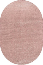 Eyely UES100P-6OV Supersoft Haze Solid Low-Pile Indoor Area Rug, Coastal, Bohemian, Minimalist, Classic, Casual for Bedroom,Kitchen,Living Room,Non Shedding,Easy-Washing, Pink, 6 X 9 Oval