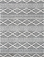 SAFAVIEH Area Rug 12x18 - Tulum Collection - Large - Ivory & Black, Moroccan Boho Tribal Design, Non-Shedding & Easy to Clean, Ideal for Living Room, Bedroom, Dining Space (TUL272B)