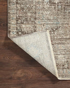 Loloi Magnolia Home by Joanna Gaines Millie Collection MIE-03 Charcoal/Dove 7'-10" x 7'-10", .25" Pile Height, Round Area Rug