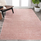 Eyely UES100P-9 Supersoft Haze Solid Low-Pile Indoor Area Rug Casual;Contemporary;Solid;Traditional, Bedroom, Kitchen, Living Room, Easy-Cleaning, Non-Shedding, 9 X 12, Pink