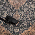 Keen Home Design 9x12 Rug - Machine Washable Area Rug with Non-Slip Backing, Ideal for Living Room, Dining Room, Bedroom - Vintage, Easy Clean, Durable, Low Pile Rug - (9' x 12')