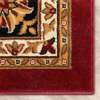 Well Woven Barclay Collection Medallion Kashan Red 5x7 (5'3" x 7'3") Area Rugs - Stain & Fade Resistant - Perfect Red Rug for Living Room, Bedroom, or Dining Room