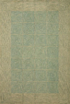 Loloi Chris Loves Julia Francis Collection FRA-02 Green/Natural 2'-6" x 9'-9" Runner Rug