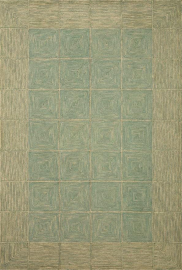 Loloi Chris Loves Julia Francis Collection FRA-02 Green/Natural 8'-6" x 12' Area Rug