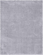 Unique Loom Davos Shag Collection Area Rug - Solid (7' 10" x 10' Rectangle, Sterling)