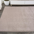 Eyely UES100J-8 Supersoft Haze Solid Low-Pile Indoor Area Rug Casual;Contemporary;Solid;Traditional, Bedroom, Kitchen, Living Room, Easy-Cleaning, Non-Shedding, 8 X 10, Brown