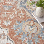 Nourison Home Astra Machine Washable Traditional Gold/Multicolor 9' x 12' Area Rug, Easy Clean, Non Shedding, Bed Room, Living Room, Dining Room, Kitchen (9x12)