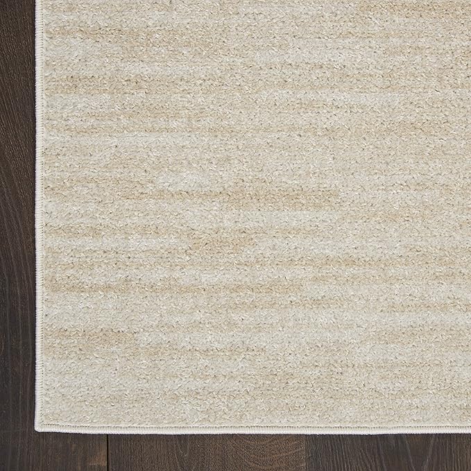 Nourison Home Nourison Essentials Ivory Beige 2'2" x 10' Area Rug - Easy Clean, Non Shedding, Bed Room, Living Room, Dining Room, Kitchen (10' Runner)