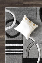 GLORY RUGS Area Rug Modern 2x7 Grey Soft Hand Carved Contemporary Floor Carpet with Premium Fluffy Texture for Indoor Living Dining Room and Bedroom Area