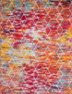 Unique Loom Trellis Frieze Collection Area Rug - Geometric (10' x 13', Multi/ Ivory)