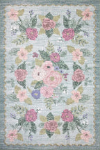 Loloi Rifle Paper Co. Rosa Collection RSA-02 Sky 2'-6" x 12'-0" Runner Rug