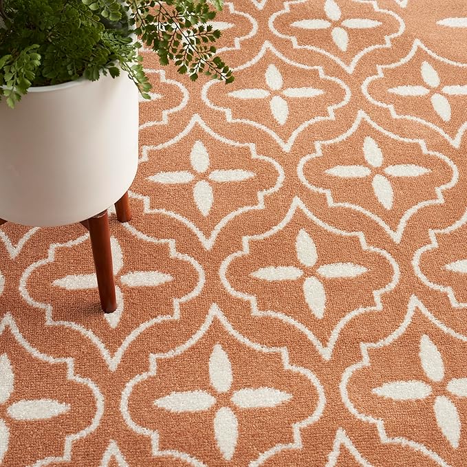Nourison Home Nourison Essentials Copper 4' x 6' Area Rug - Easy Clean, Non Shedding, Bed Room, Living Room, Dining Room, Kitchen (4' x 6')