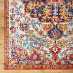 Livabliss Area Rugs - 9x12 Odelia Vintage Boho Beige Mustard Gray Area Rug for Living Room Bedroom - Floral Medallion Stain Resistant Carpet for Kitchen, Nursery, Office (9' x 12'6")
