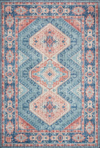 Loloi Skye Collection SKY-03 Turquoise/Terracotta 9'-0" x 12'-0" Area Rug